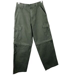 Sonoma NWT Boys' Olive Convertible Zip Off Cotton Cargo Pants Size 14 (28x28)